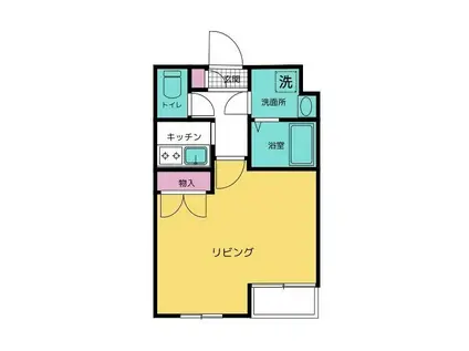 サンブリッジ大野(1K/2階)の間取り写真