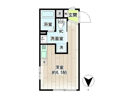 リチェンシア横浜三ツ沢下町(ワンルーム/1階)の間取り写真