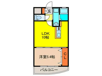 MAISON LUMIERE(1LDK/3階)の間取り写真