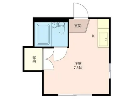 ルミエール(ワンルーム/1階)の間取り写真