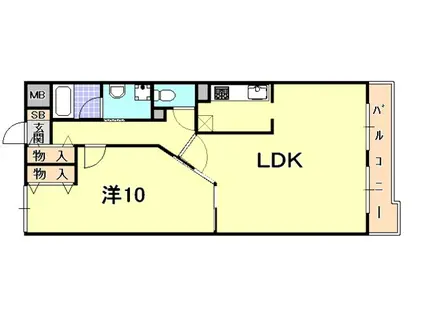 プリメーラリヨン(1LDK/2階)の間取り写真