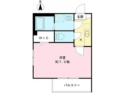 CASA DE MARTE(1K/2階)の間取り写真