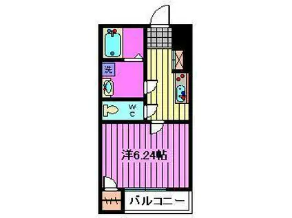 メルディア川口西青木(1K/3階)の間取り写真