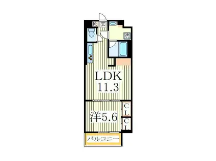 ART RESIDENCE IN OOTAKA-NO-MORI C棟(1LDK/5階)の間取り写真