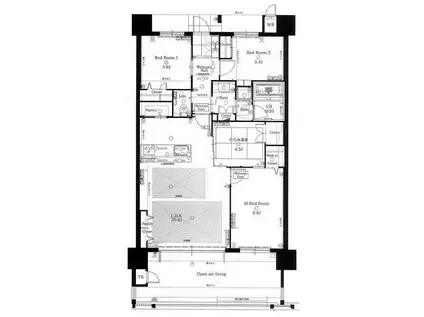 アーティックス馬借ヘリテイジ(4LDK/2階)の間取り写真
