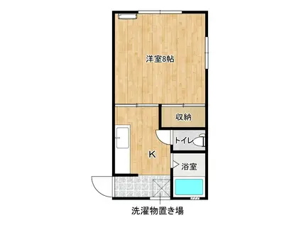 メープルあさだ(1K/1階)の間取り写真