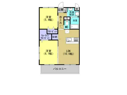 アドレ伊集院(2LDK/2階)の間取り写真