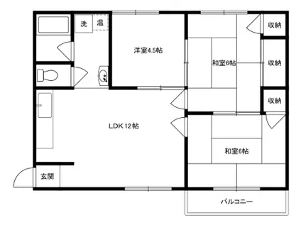 アテイン高槻石津(3LDK/3階)の間取り写真
