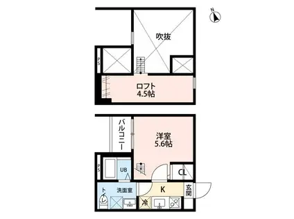 エスポワールBEBE(1K/1階)の間取り写真