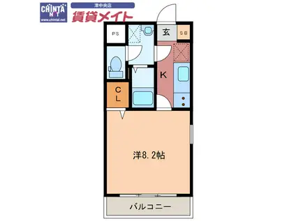 ロイヤルハートピア江戸橋(1K/1階)の間取り写真