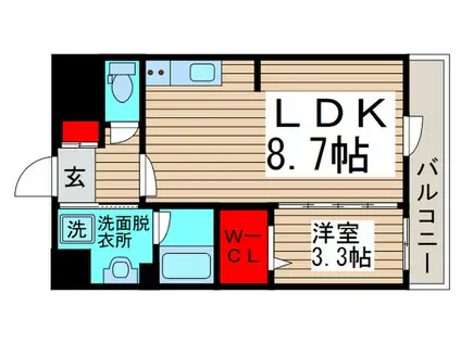 LUMIERE(1LDK/4階)の間取り写真