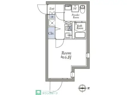 アトリオフラッツ大島(1K/3階)の間取り写真