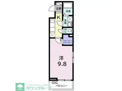 ブランノワレ(1K/2階)の間取り写真