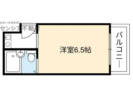 シュライン森ノ宮(1K/3階)の間取り写真