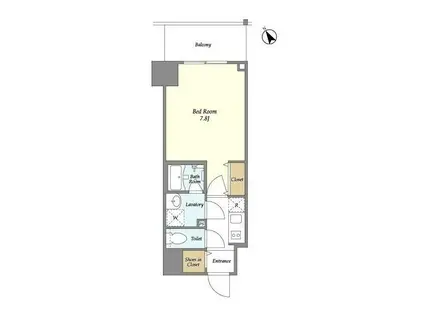 BLUROCK門前仲町(1K/4階)の間取り写真