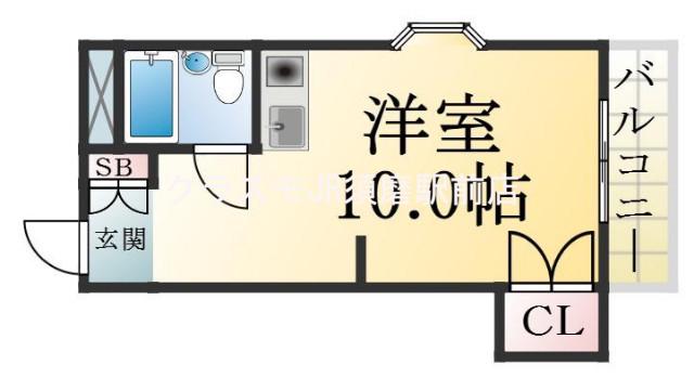 オーキッドコート垂水(ワンルーム/3階)の間取り写真