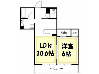 サンレガーロ久喜中央Ⅱ(1LDK/1階)の間取り写真