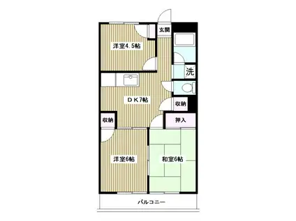 第二コーポマルイチ(3DK/2階)の間取り写真