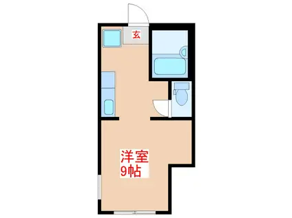 エスポワール荒田(ワンルーム/1階)の間取り写真