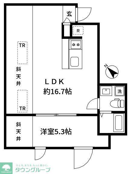 ラフォルテ井草(1LDK/3階)の間取り写真