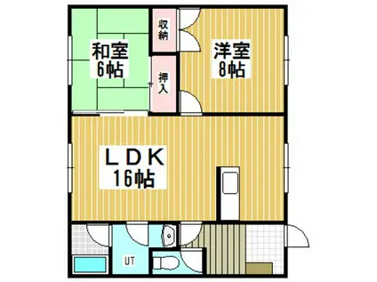 リンデンパレス(2LDK/2階)の間取り写真