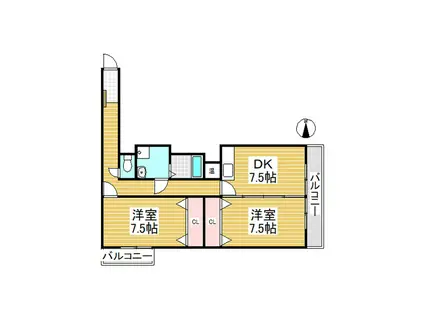 ガーデンパレス金沢(3DK/3階)の間取り写真