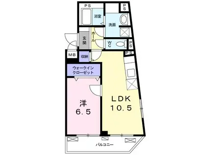 コート・インテグリティ(1LDK/3階)の間取り写真