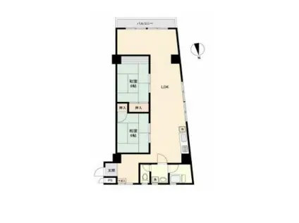 ビレッタ熊谷(2LDK/3階)の間取り写真