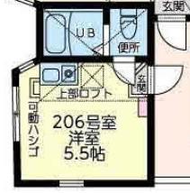 ユナイト黄金町ロザンナの杜(ワンルーム/1階)の間取り写真