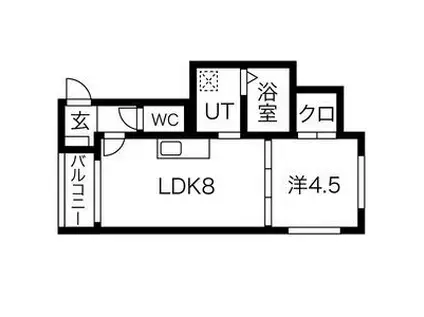 LOFT10 名駅(1LDK/3階)の間取り写真