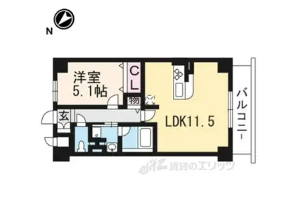 メゾン中沢(1LDK/2階)の間取り写真