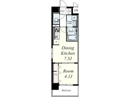 アルモニー都島内代(1DK/5階)の間取り写真