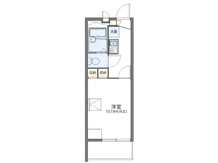 レオパレスバリオクラーロ(1K/2階)の間取り写真