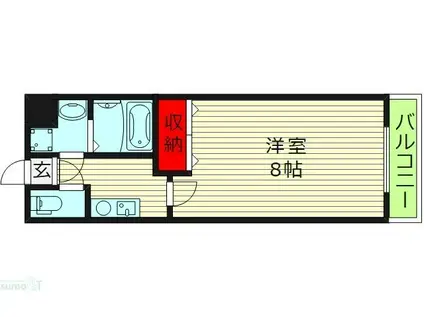 FR.IMP大阪城東(1K/2階)の間取り写真