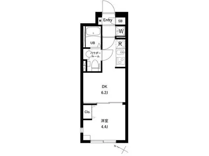 コンポジット千駄木ヒルトップ(1DK/1階)の間取り写真