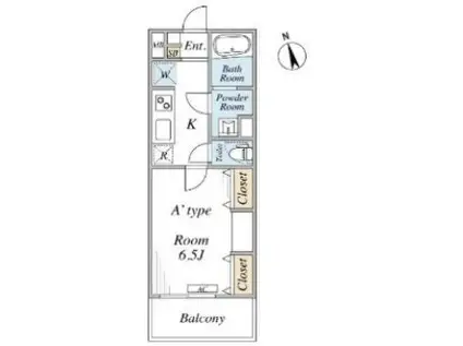 リブリ・AGINGTON(1K/2階)の間取り写真