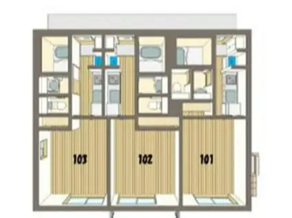 グランドメゾン向ヶ丘(1K/1階)の間取り写真