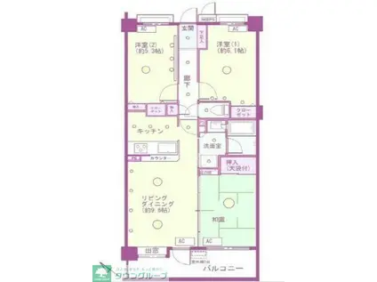 クリオ町田弐番館(3LDK/3階)の間取り写真