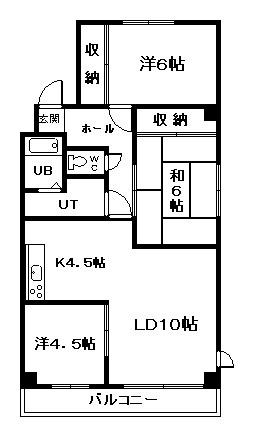 5・3ハイム(3LDK/5階)の間取り写真