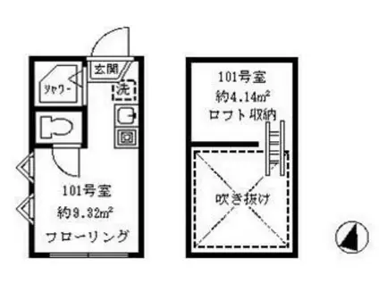 ソフィアシナモン(ワンルーム/1階)の間取り写真