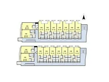 フォルツァ舟橋(ワンルーム/2階)の間取り写真
