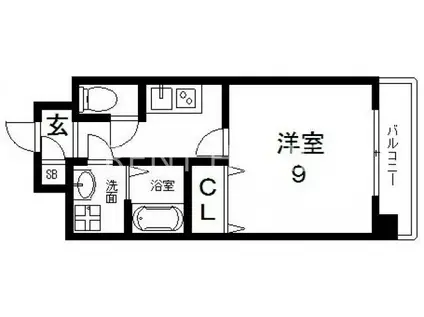 グランシス高井田(1K/7階)の間取り写真
