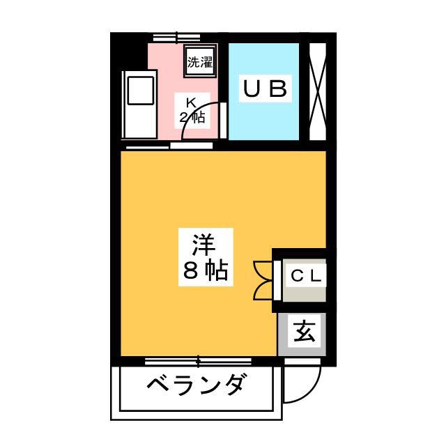 マンション小森(1K/1階)の間取り写真