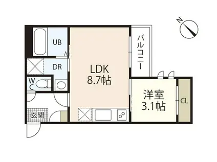REGALEST VILLA 西川口(1LDK/3階)の間取り写真