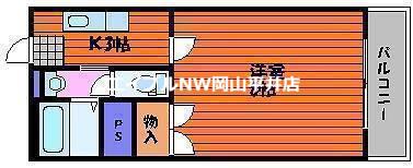 パルミラ江並(1K/6階)の間取り写真