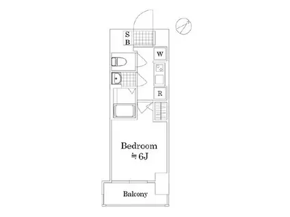 ジェノヴィア綾瀬II(1K/8階)の間取り写真