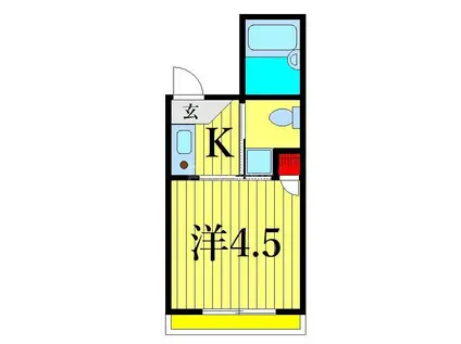 アルファ三ノ輪(1K/2階)の間取り写真