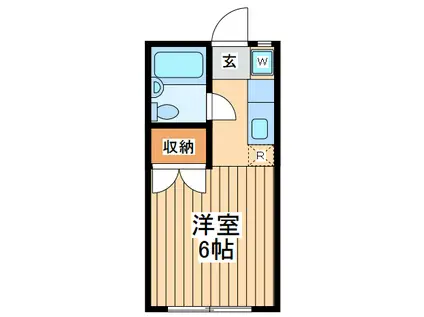 コーポ桜台(1K/1階)の間取り写真