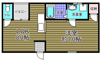 ラフィーネ1号館(1LDK/1階)の間取り写真