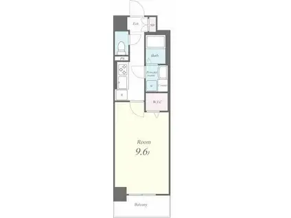 ナナエイ日本橋(1K/7階)の間取り写真